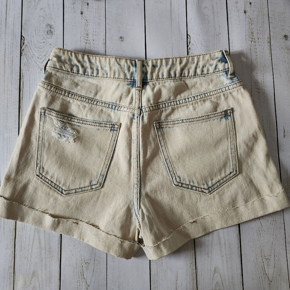 Pacsun Distressed Denim Shorts Size 25 - Picture 2 of 14